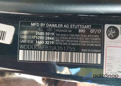 2018 Mercedes-Benz S 450 4Matic z USA, uszkodzony, nr VIN WDDUG6EB3JA351755